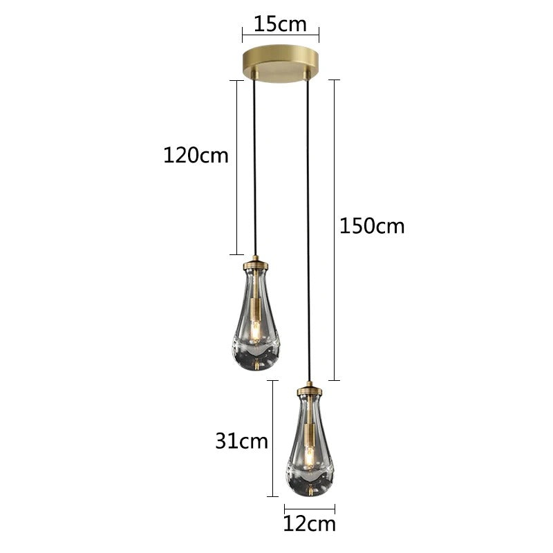 Vara™ | Regentropfen Glas Pendelleuchte