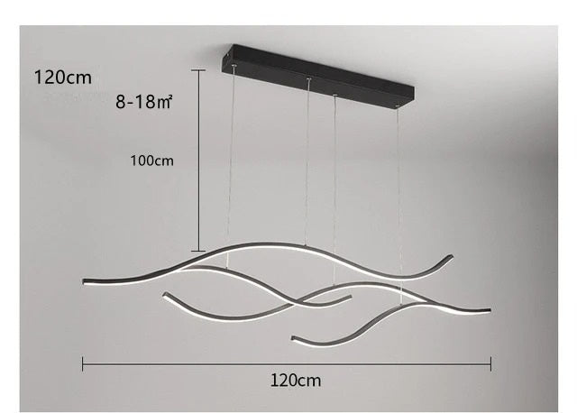 Tess™ | Moderner Abstrakter LED-Kronleuchter