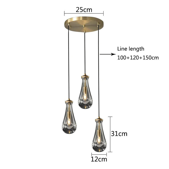 Vara™ | Regentropfen Glas Pendelleuchte