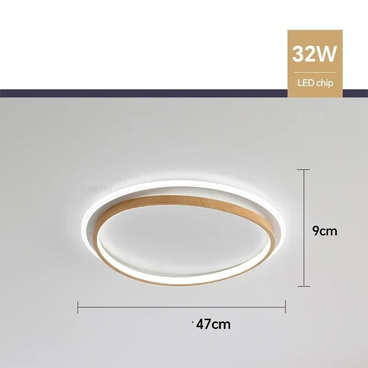 Kaia™ | Walnuss LED-Deckenleuchte