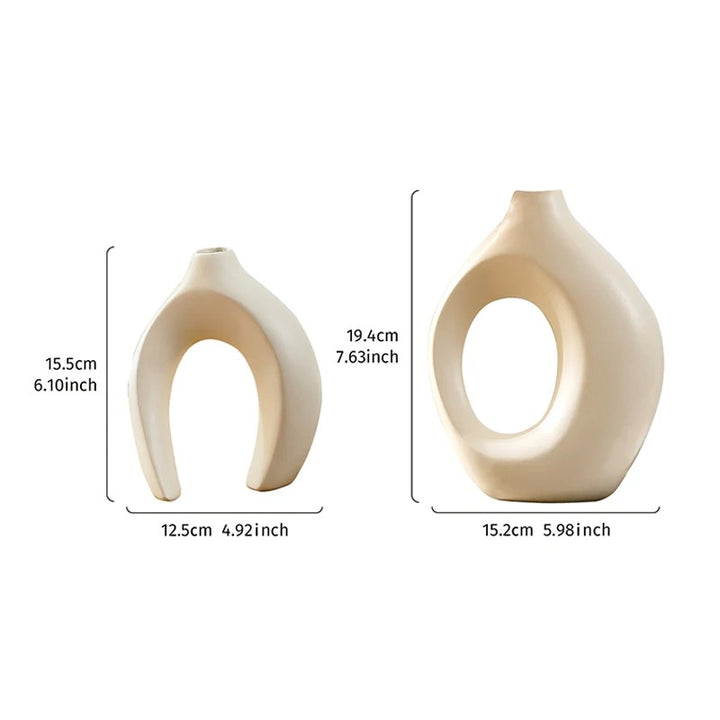 Moro™ | Bohemian Geometric Keramikvasen-Set