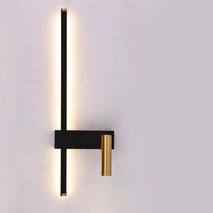 Taro™ | Schwarz-Goldene Wandleuchte