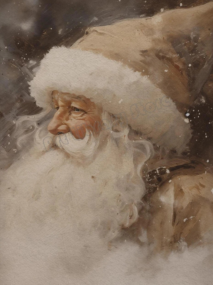 Klaus™ | Antike Weihnachtsmann-Leinwandkunst