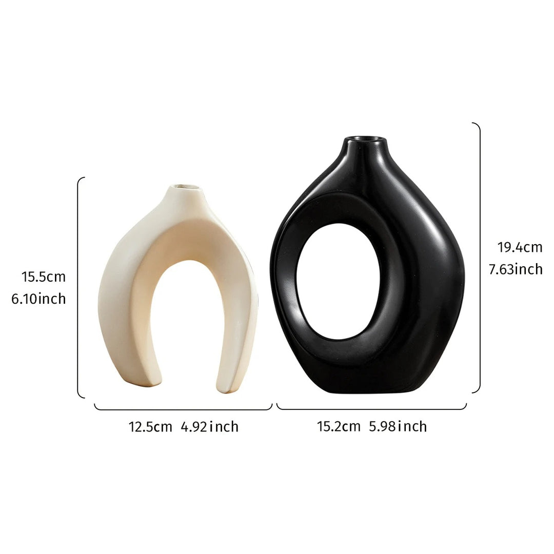 Moro™ | Bohemian Geometric Keramikvasen-Set