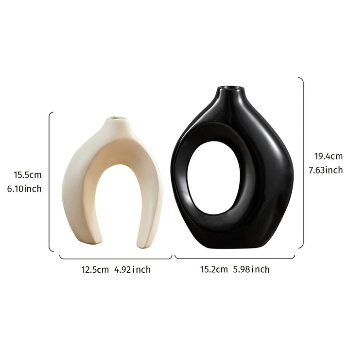 Moro™ | Bohemian Geometric Keramikvasen-Set