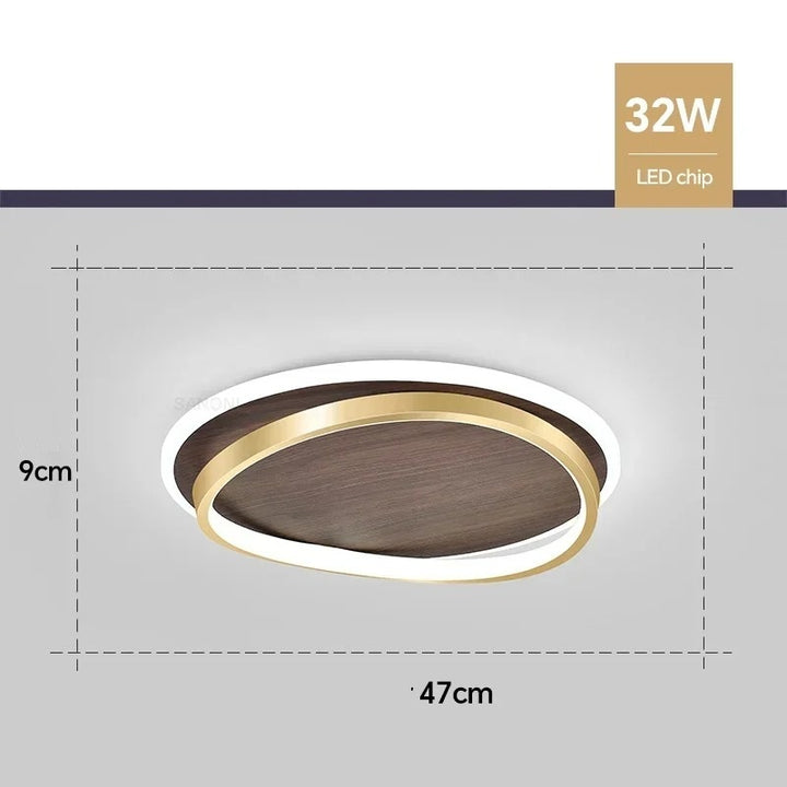Kaia™ | Walnuss LED-Deckenleuchte
