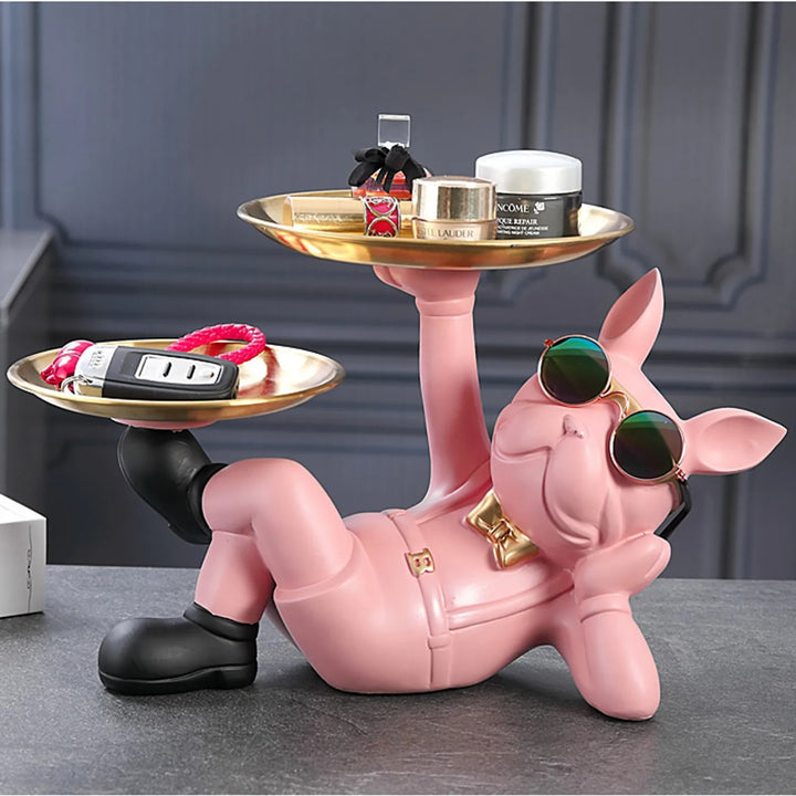 Milo™ | Französische Bulldogge Butler-Statue