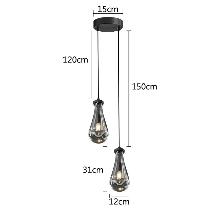Vara™ | Regentropfen Glas Pendelleuchte
