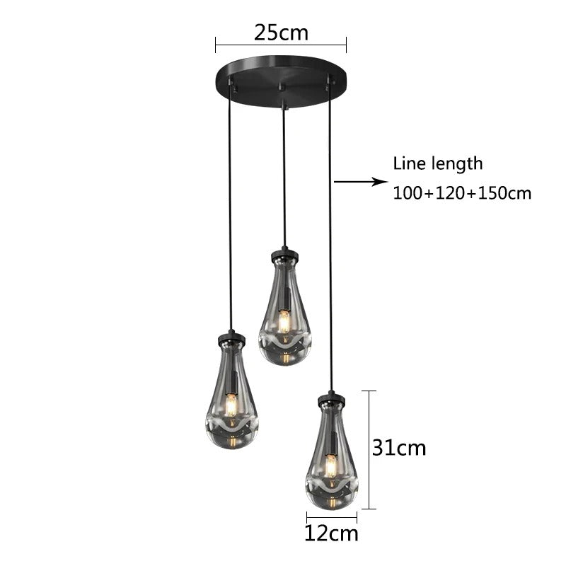 Vara™ | Regentropfen Glas Pendelleuchte