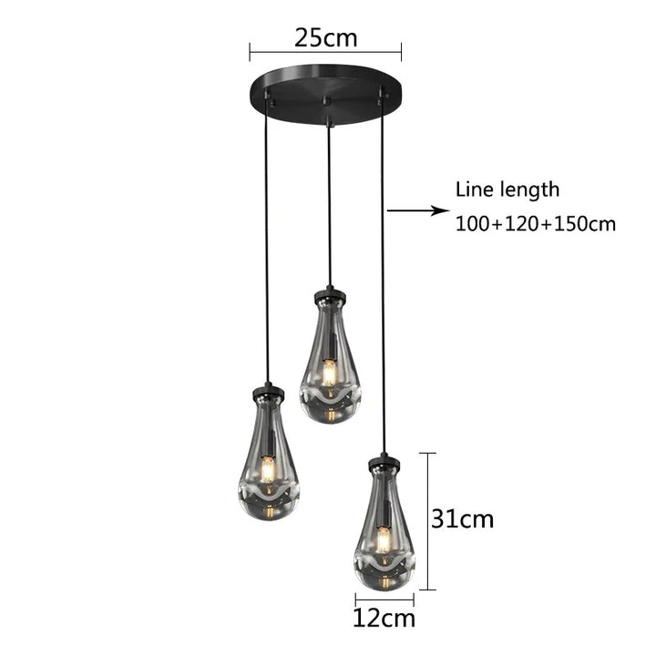 Vara™ | Regentropfen Glas Pendelleuchte