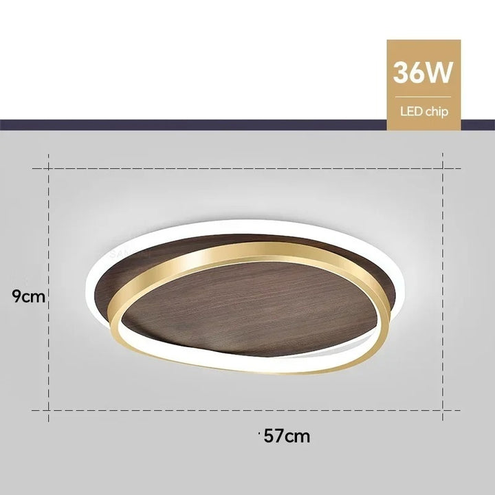 Kaia™ | Walnuss LED-Deckenleuchte