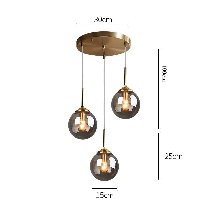 Jovian™ | Elegante Glaskugel-Hängeleuchte