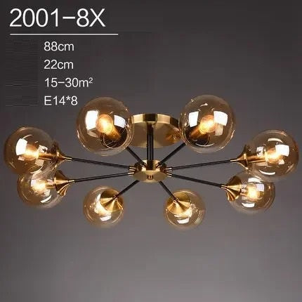 Runa™ | Moderner Glaskugel-Kronleuchter