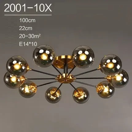 Runa™ | Moderner Glaskugel-Kronleuchter