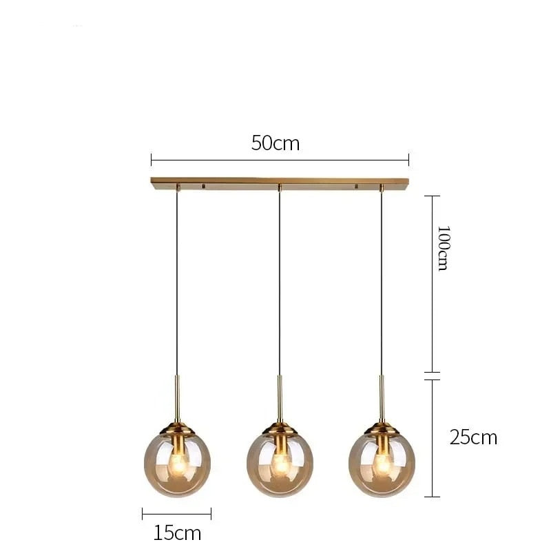 Jovian™ | Elegante Glaskugel-Hängeleuchte