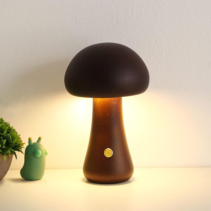 Oskar™ | Pilz-Tischlampe aus Naturholz