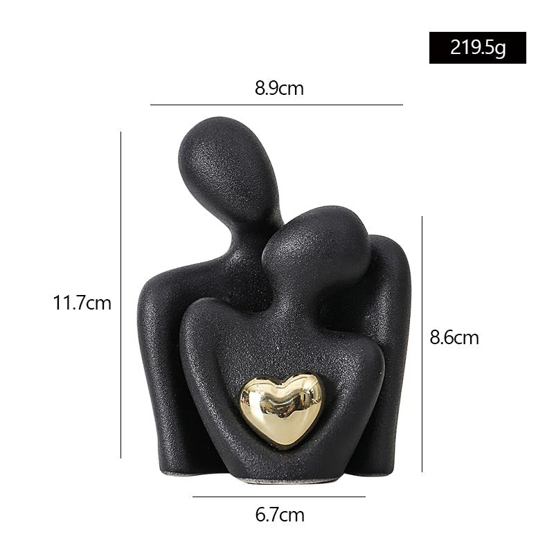 Herzstück™ | Abstrakte Romantische Paarbefigur