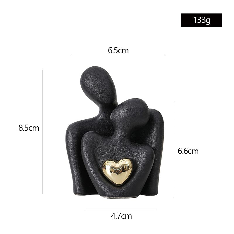 Herzstück™ | Abstrakte Romantische Paarbefigur