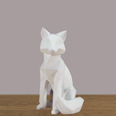 Amara™ | Geometrische Fuchs-Familien-Skulptur