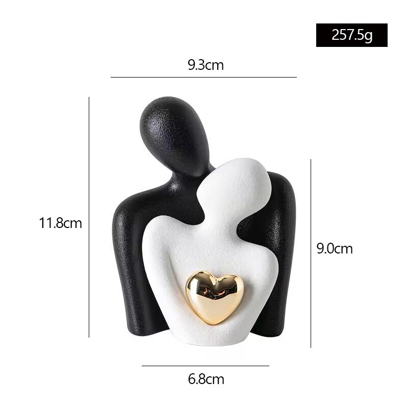 Herzstück™ | Abstrakte Romantische Paarbefigur