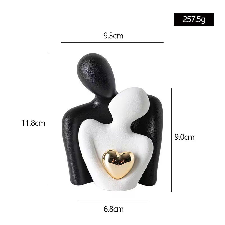 Herzstück™ | Abstrakte Romantische Paarbefigur