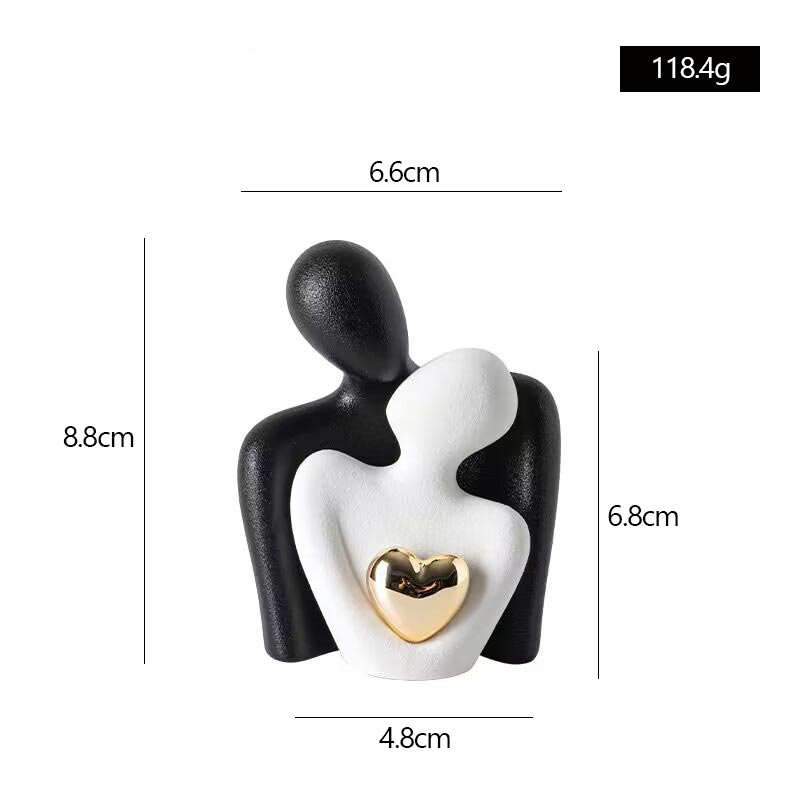 Herzstück™ | Abstrakte Romantische Paarbefigur