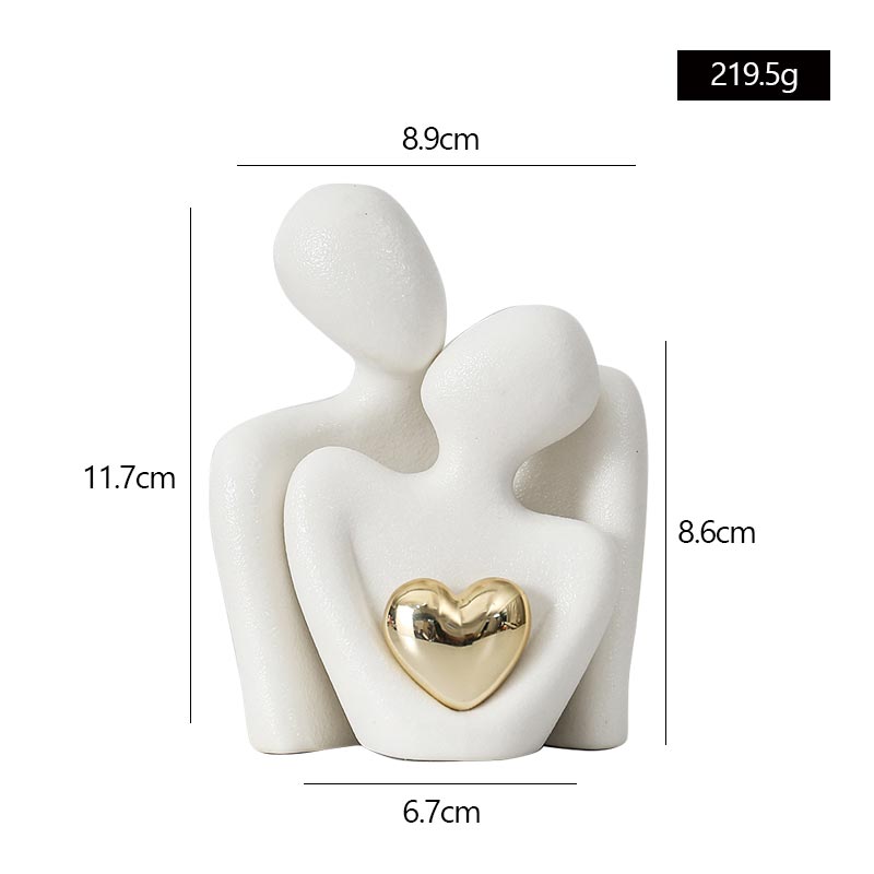 Herzstück™ | Abstrakte Romantische Paarbefigur