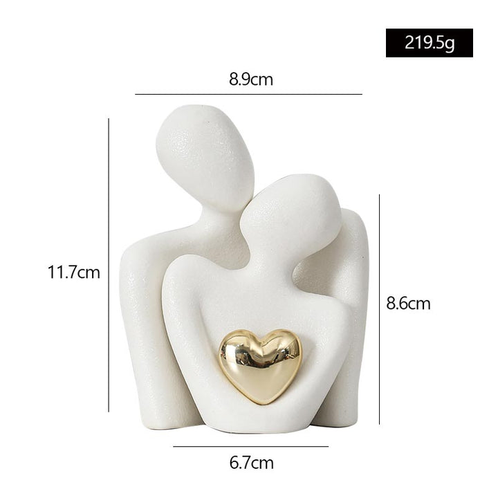 Herzstück™ | Abstrakte Romantische Paarbefigur